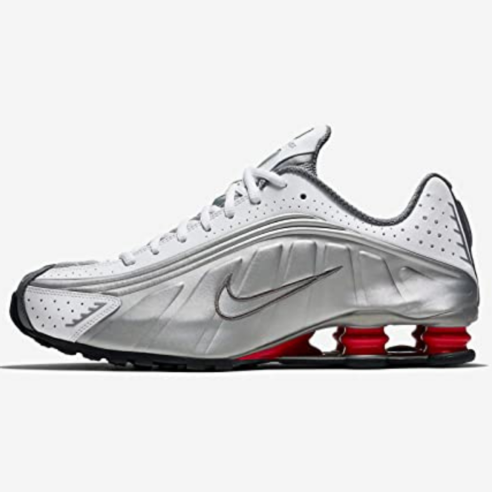 BRAND NEW NIKE SHOX R4 WHITE SILVER RED - Picture 2 of 5
